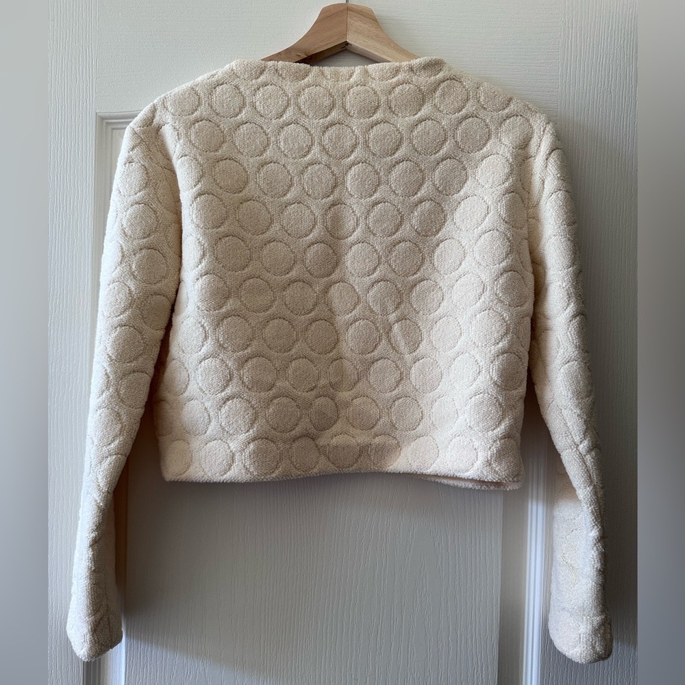 Vintage Runway Marc Jacobs Collection Boucle Teddy Cropped Circles Sweater - Picture 4 of 8
